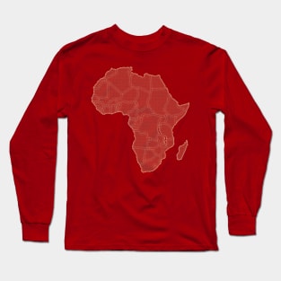 Afrika Yellow Halftone Long Sleeve T-Shirt